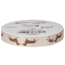 Článok Darčeková stuha s motívom psa jazvečíka na DIY a remeslá, 15 mm x 18 m