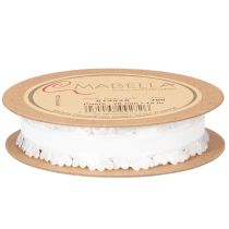 Článok Dekoratívna biela stuha so srdiečkami pre kreatívne nápady, 20 mm x 15 m