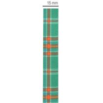 položky Darčeková stuha s kockovaným vzorom na vianočné darčeky, 15 mm x 20 m