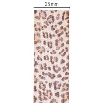 Článok Darčeková stuha s leopardím vzorom, šírka 25 mm, dĺžka 18 m