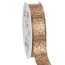 Článok Darčeková stuha s leopardím vzorom na kreatívnu dekoráciu a floristiku, 25 mm x 20 m