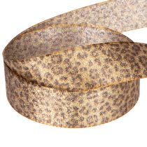 položky Darčeková stuha s leopardím vzorom na kreatívnu dekoráciu a floristiku, 25 mm x 20 m
