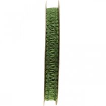 položky Jutová stuha na ozdobu, prírodná darčeková stuha, ozdobná stuha zelená 15mm 15m