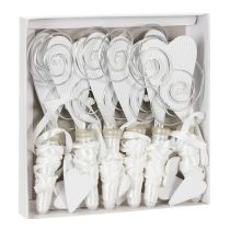 položky Vešiak na lavicu s trubicou a srdcom, 18 cm, 6 kusov