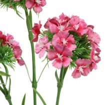 položky Artificial Sweet William Pink umelé kvety karafiáty 55 cm zväzok 3 ks
