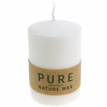 položky PURE Nature Safe Candle stĺpová sviečka stearín, repkový vosk 90/60mm biela 1 ks