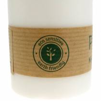položky PURE Nature Safe Candle stĺpová sviečka stearín, repkový vosk 90/60mm biela 1 ks