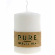 položky PURE Nature Safe Candle stĺpová sviečka stearín, repkový vosk 90/60mm biela 1 ks