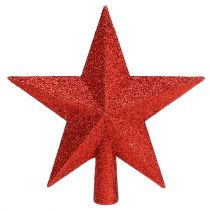 položky Stromček červený so sľudou Ø2,2cm 19,5cm x 20cm