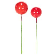 položky Umelé mini vianočné guľôčky s červenými bobuľami na kvetinovú dekoráciu, 2 cm, 48 kusov