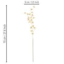 položky Umelá dekorácia z bobuľovej vetvy, zlatá, 70 cm, 3 kusy