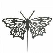 položky Kvetinová zátka kovový motýlik čierny 10,5×8/44cm 3ks
