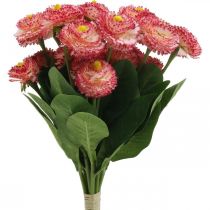 položky Umelý kvet, umelý bellis v zväzku, sedmokrásky bielo-ružové L32cm 10ks