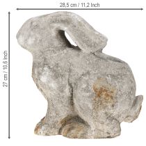 položky Betónový dekoratívny kvetináč s králikom, veľkonočný, starosivý, V27 cm