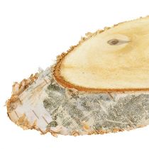 položky Oválne brezové plátky, plátky z prírodného dreva, dekoratívne, 18-22 cm, 10-dielna sada, drevená dekorácia, gravírované