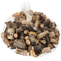 Článok Dekoratívne kúsky brezového dreva s kôrou na remeslá, 3 cm, 300 g