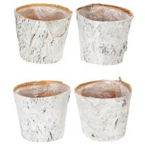 položky Kvetináč s imitáciou kôry, ideálny do rustikálneho interiéru a na dekoráciu rastlín, 12 cm, 4 kusy