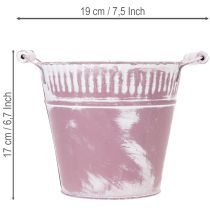 položky Plechové vedro, fialové a biele, Ø19 cm V17 cm, 1 ks.