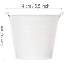 položky Biele plechové vedrá Ø14cm V12cm 6 ks