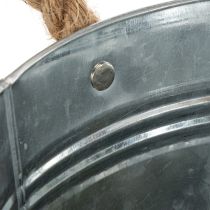 Článok Lesklé kovové vedro s lanovými rúčkami, Ø22 cm
