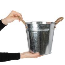 Článok Lesklé kovové vedro s lanovými rúčkami, Ø22 cm