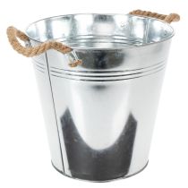 Článok Lesklé kovové vedro s lanovými rúčkami, Ø25 cm