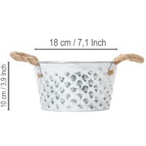 položky Plechová misa s lanovými úchytkami Ø18cm V10cm