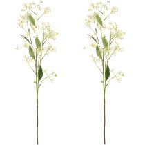položky Dekoratívna vetvička jabloňového kvetu ako umelý kvet pre svetlé akcenty v obývačke, krémová, 108 cm, 2 kusy