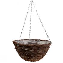 Kôš na kvety hnedý kôš závesný kôš na kvety Ø34cm