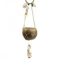 položky Kvetinový košík kokosová námorná dekorácia zvonkohra príroda 110cm