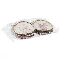 položky Kvetinový obrázok zajačik vo vajíčku Veľkonočné vajíčka dekorácia drevo 9,5×12cm 6 ks