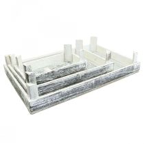 položky Súprava 3 podložiek na dekoračný podnos z dreva shabby chic