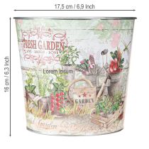 položky Malé kovové kvetináče, farebné, Fresh Garden, vysoké 16 cm, 2 kusy