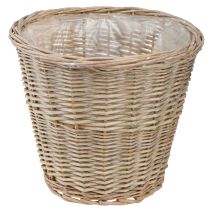 položky Kvetináč košík vŕba v prírodnej šedo/bielej V26cm 2ks