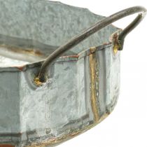 položky Kvetinová miska kovová zinková miska starožitná sada 2 L45cm/59cm