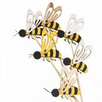 položky Kvetinová zátka bee deco plug drevená včelia dekorácia 7cm 12ks