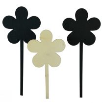položky Kvetinová zátka kvetinové mini panely drevené čierne Ø10cm 6ks