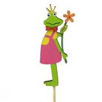 položky Kvetinová zátka žaba princ dekoračná zátka drevená 8cm 12ks