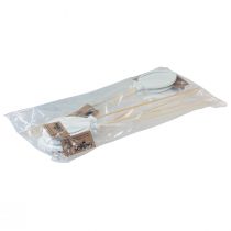 položky Kvetinová zátka kytica ozdoba torta torta balón biely 28cm 8 ks