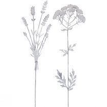 položky Kvetinová zátka rastlinná zátka kovová dekorácia 60,5cm 2ks