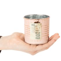 položky Dekoratívna nádoba na kvetináč s lososovou farbou, kovová nádoba na bylinky, Ø8 cm, V7,5 cm