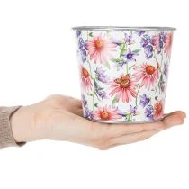 položky Kvetináč, jarná dekorácia, kvetináč, kov, Ø12cm, V10,5cm