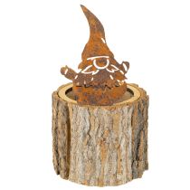 položky Kvetináč z dreva a kôry, trpaslík, hrdza, V24 cm
