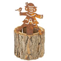 položky Drevený kvetináč strašiak hrdzavý V24,5 cm