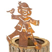 položky Drevený kvetináč strašiak hrdzavý V24,5 cm