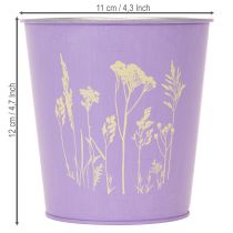 položky Okrúhly pastelový kvetináč s kvetinovým motívom pre izbové rastliny, 12 cm, 3 kusy