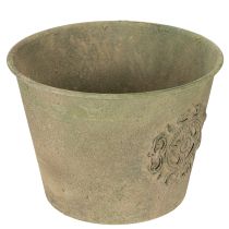 položky Kovový kvetináč, zelený, vintage, Ø22 cm – 13,5 cm, sada 3 kusov