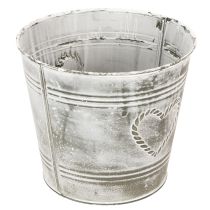 položky Kvetináč v štýle Shabby Chic, kovový, v tvare srdca, Ø17,5 cm, V15,5 cm