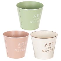 položky Okrúhle kvetináče Art of Nature s vintage dizajnom, set 3 ks, 17 cm