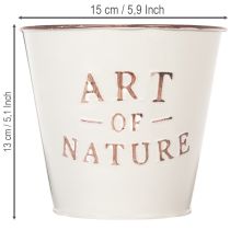 Článok Zinkový kvetináč, krémový, Ø15cm V13,5cm